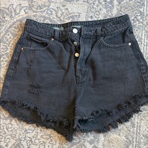 Wild Fable Black Frayed Jean Shorts